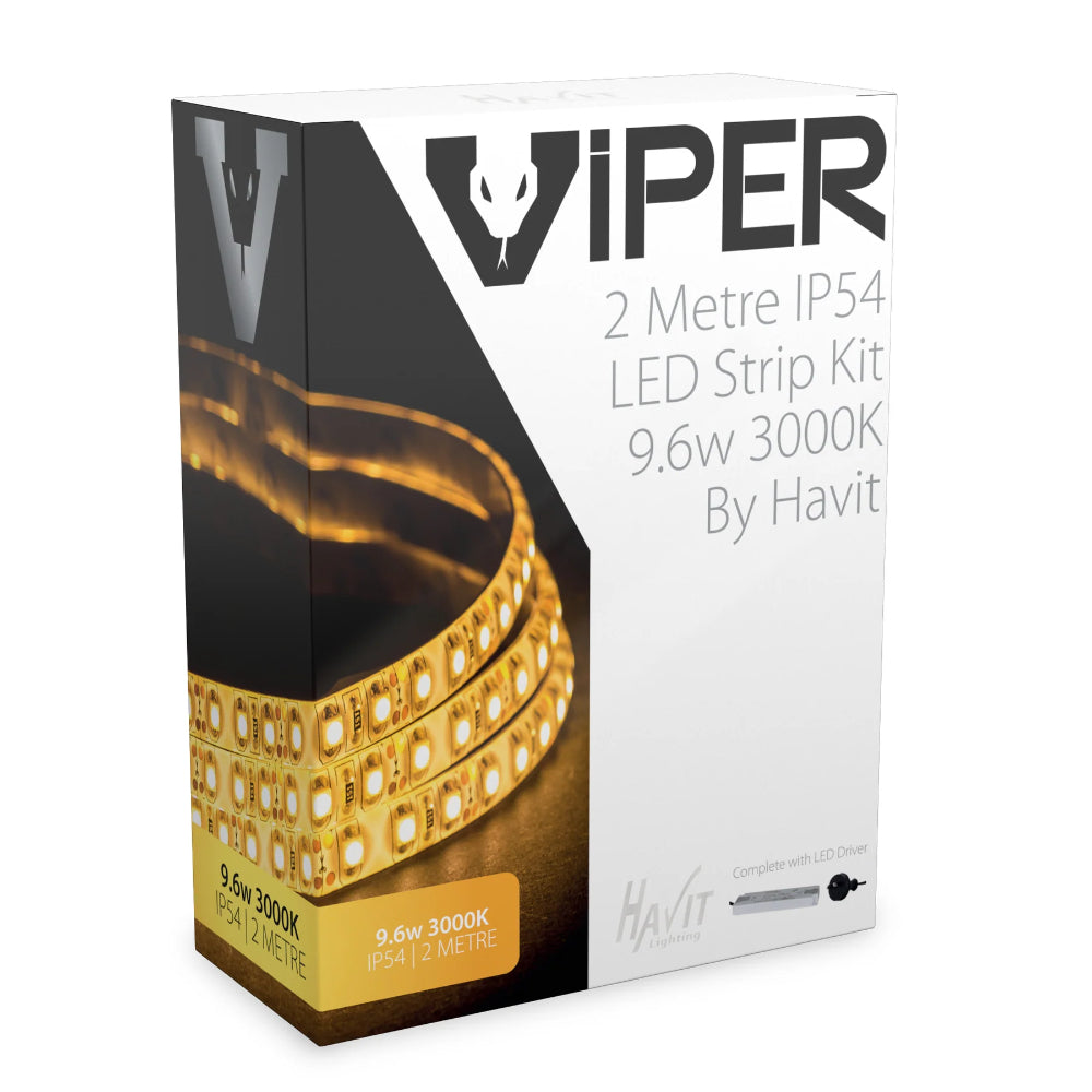 VIPER 9.6w 2m LED Strip kit 3k IP54